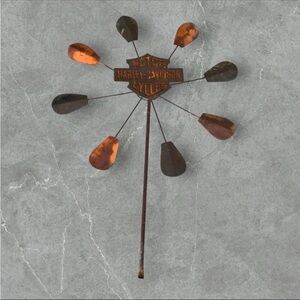 Vintage Harley-Davidson Rustic Metal Wall Decor Garden Art Home Wind Spinner